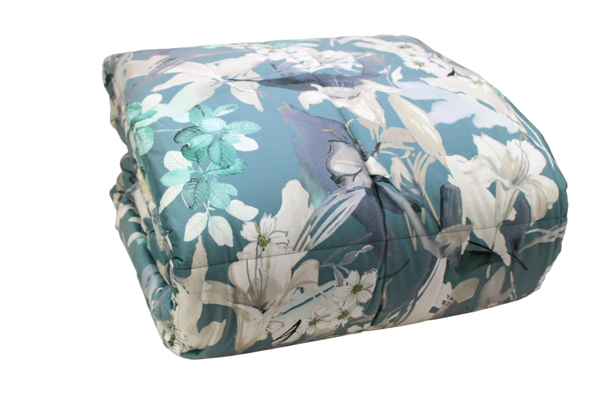 TRAPUNTA MATRIMONIALE IN VELLUTO STAMPA FLOREALE BRIGHET