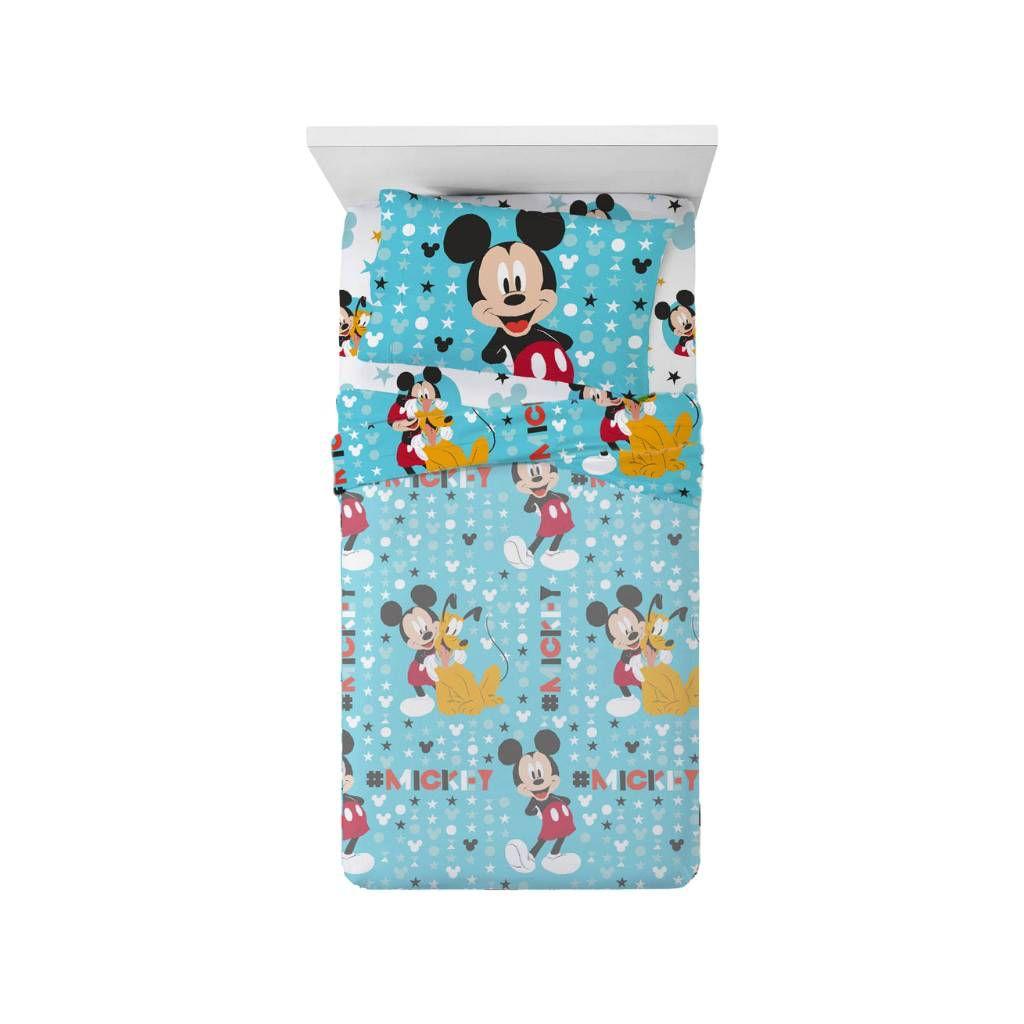 COMPLETO LENZUOLA PIAZZA E MEZZA IN COTONE MICKEY MOUSE COMPLETO LENZUOLA PIAZZA E MEZZA IN COTONE MICKEY MOUSE