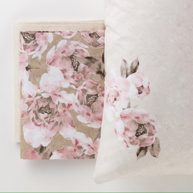 COMPLETO LENZUOLA RIVIERA MATRIMONIALE IN COTONE FLOREALE DANIA