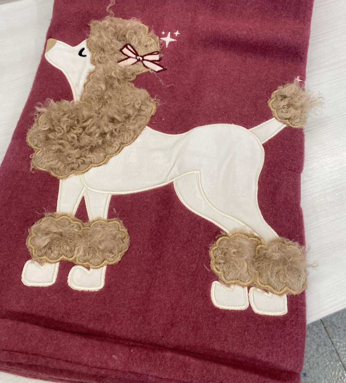 PLAID 130X170 RIVIERA RICAMATO CON DOLCE BARBONCINO 