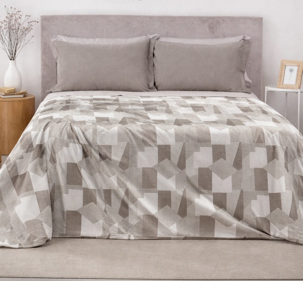 COPRILETTO JACQUARD MATRIMONIALE FANTASIA GEOMETRICA ARMONY