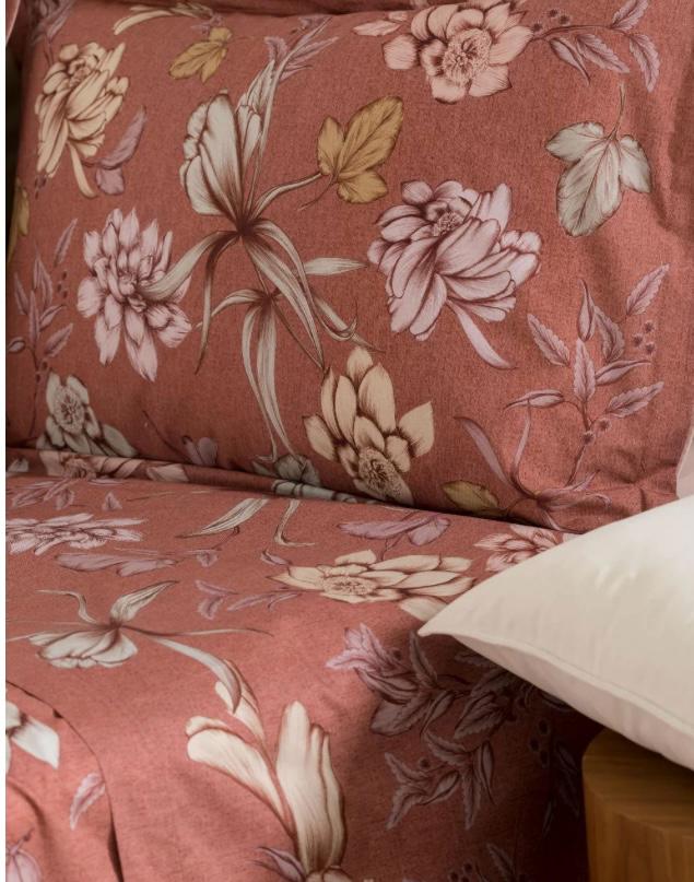 COMPLETO LENZUOLA RIVIERA MATRIMONIALE IN PERCALLE DI COTONE KAYLA