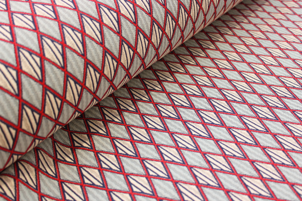 TESSUTO H140 JACQUARD FANTASIA GEOMETRICA A ROMBI