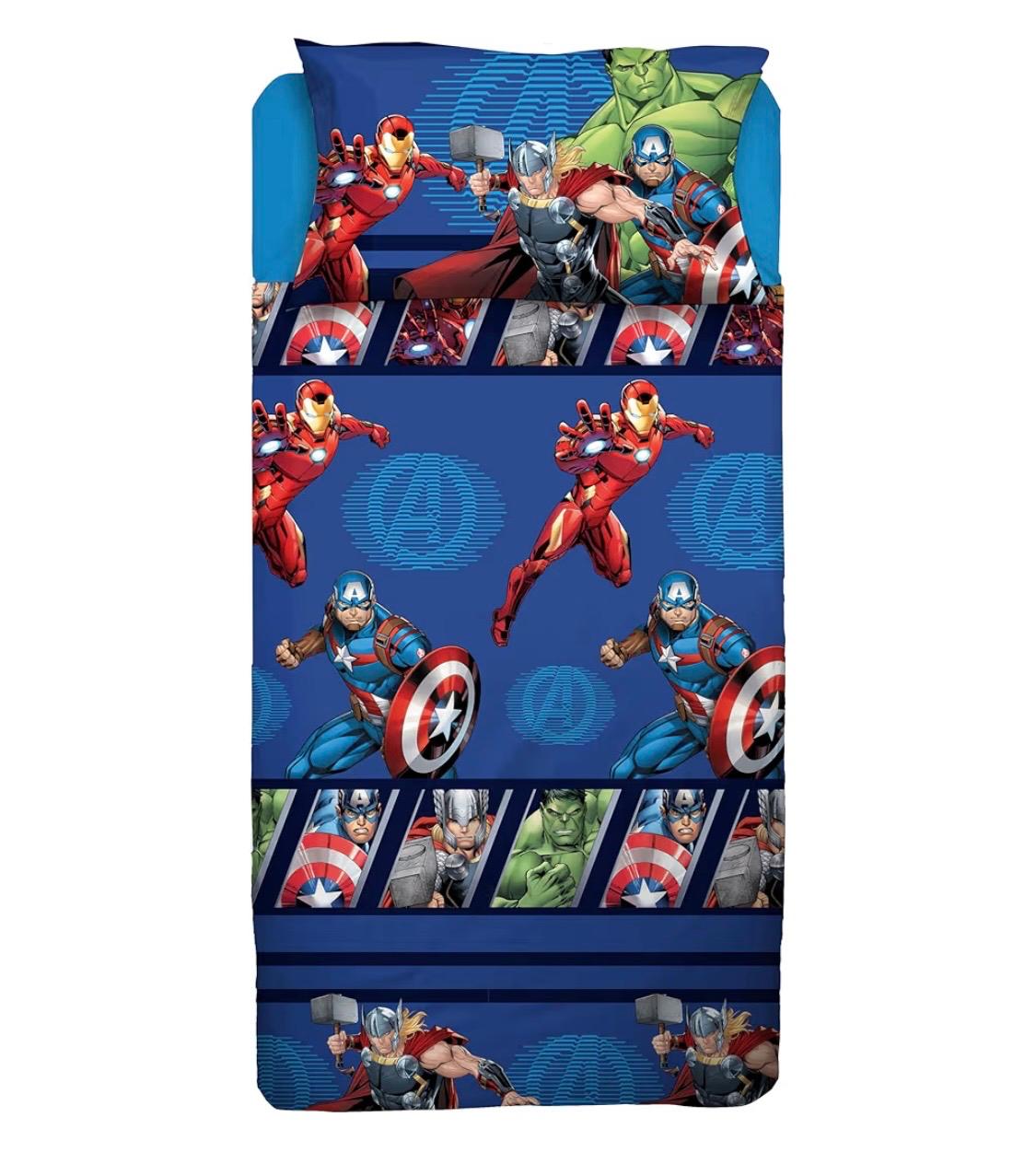 COMPLETO LENZUOLA SINGOLO AVENGERS IN COTONE