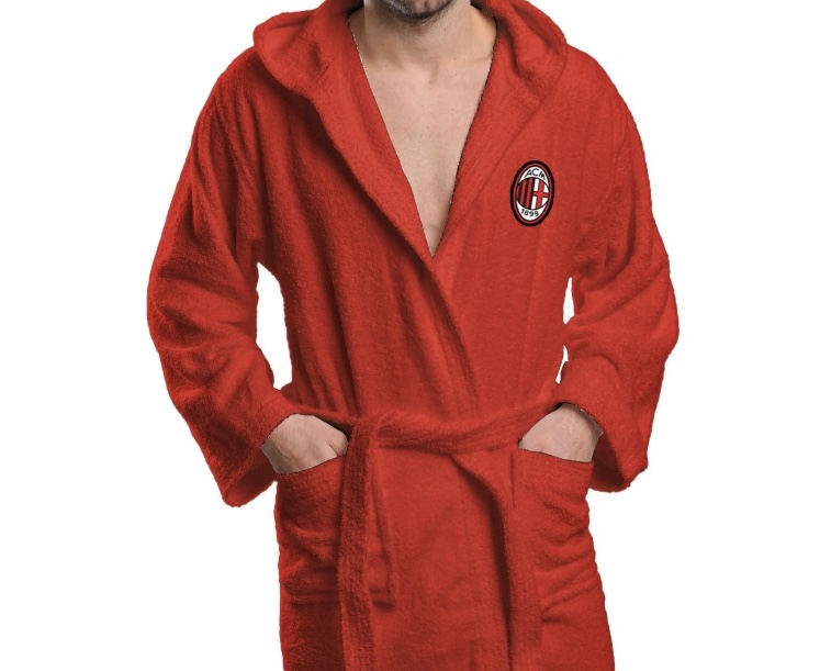 ACCAPPATOIO UFFICIALE MILAN 12-14 ANNI 100% SPUGNA DI COTONE 