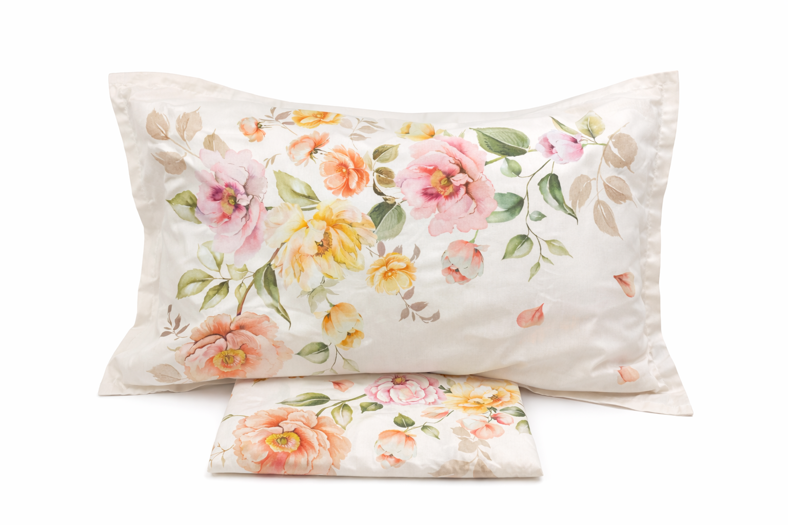 PARURE LENZUOLA MATRIMONIALE IN COTONE STAMPA DIGITALE FLOREALE