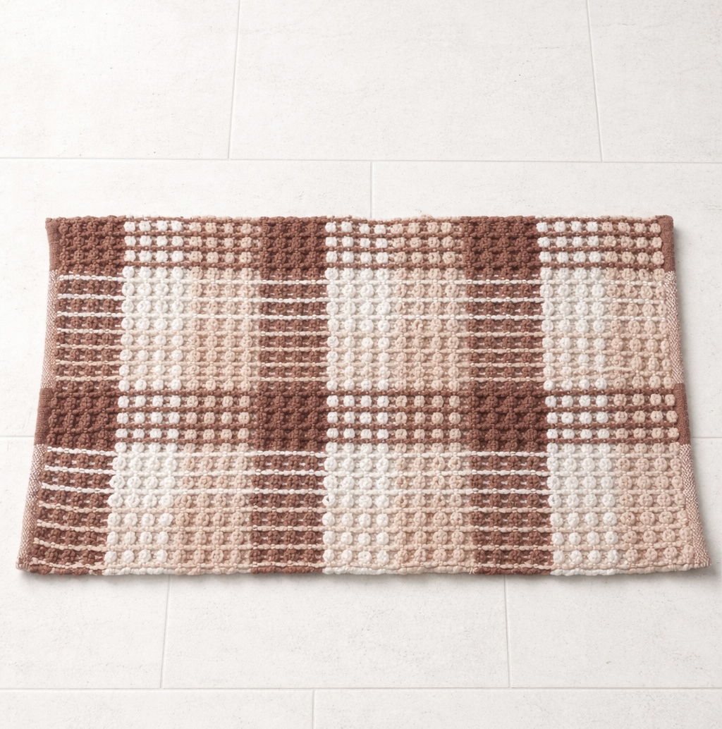 TAPPETO IN COTONE TRAMA INTRECCIATA CON ANTISCIVOLO