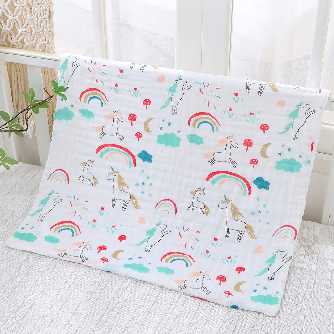 LAVETTA 60X60 IN MORBIDO COTONE CON FANTASIA UNICORNI