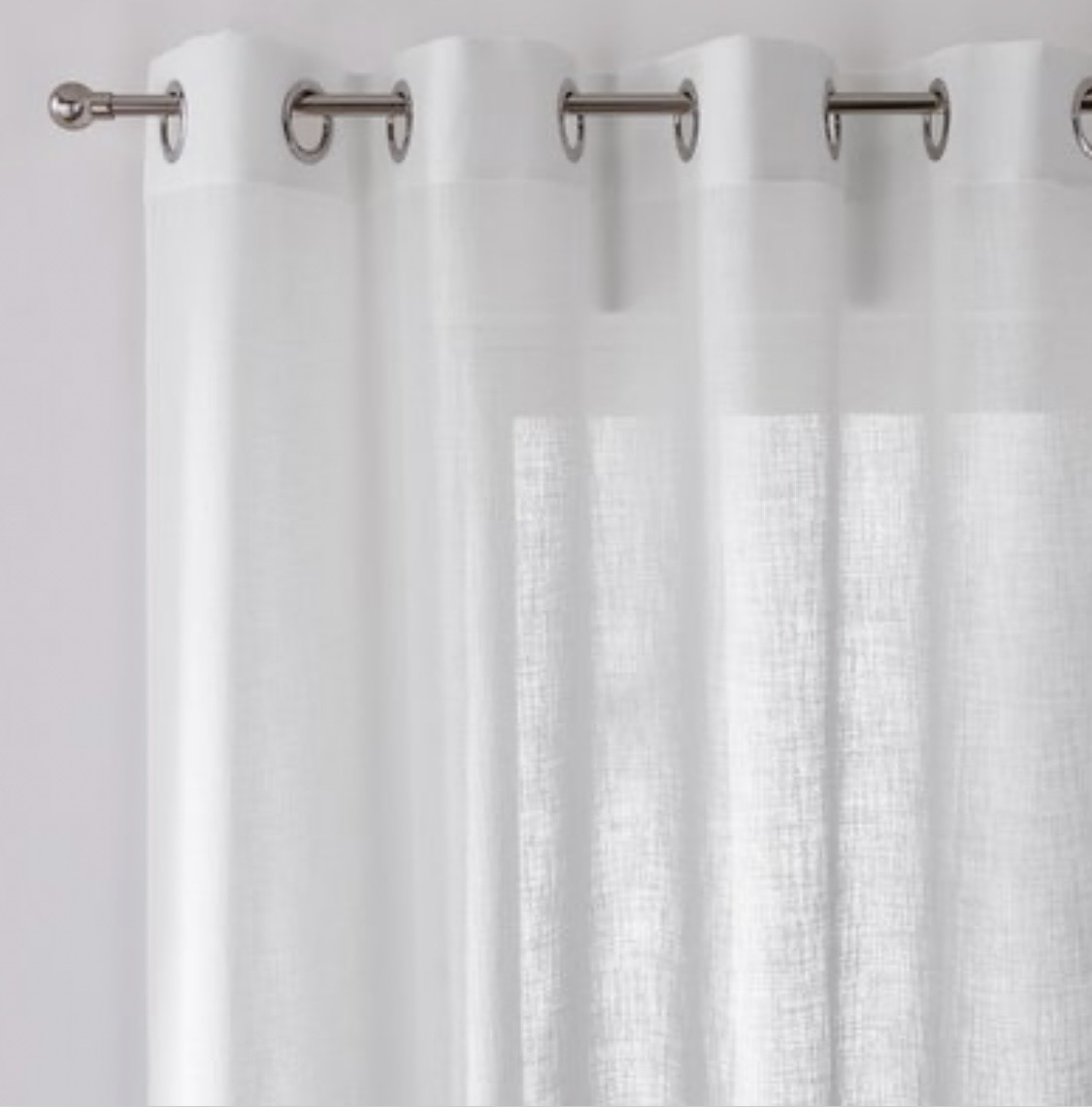 TENDA CON ANELLI TINTA UNITA 140X300 TESSUTO BOUCLE EFFETTO LINO