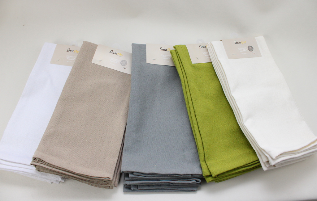 SET 3 STROFINACCI TINTA UNITA IN COTONE 50X70 MJLINDA