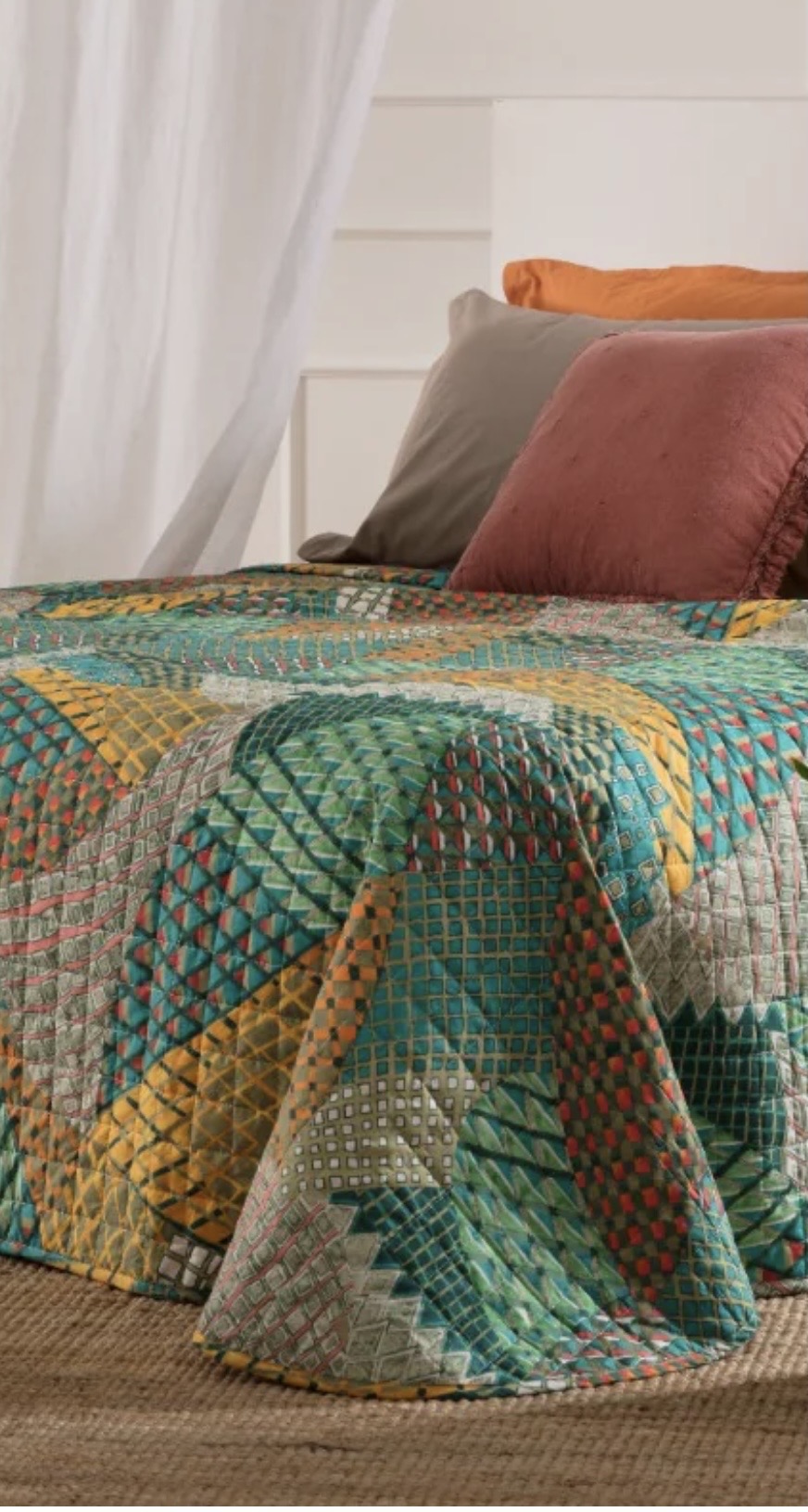 TRAPUNTINO MATRIMONIALE IN PERCALLE STAMPA DIGITALE RIVIERA VALMA