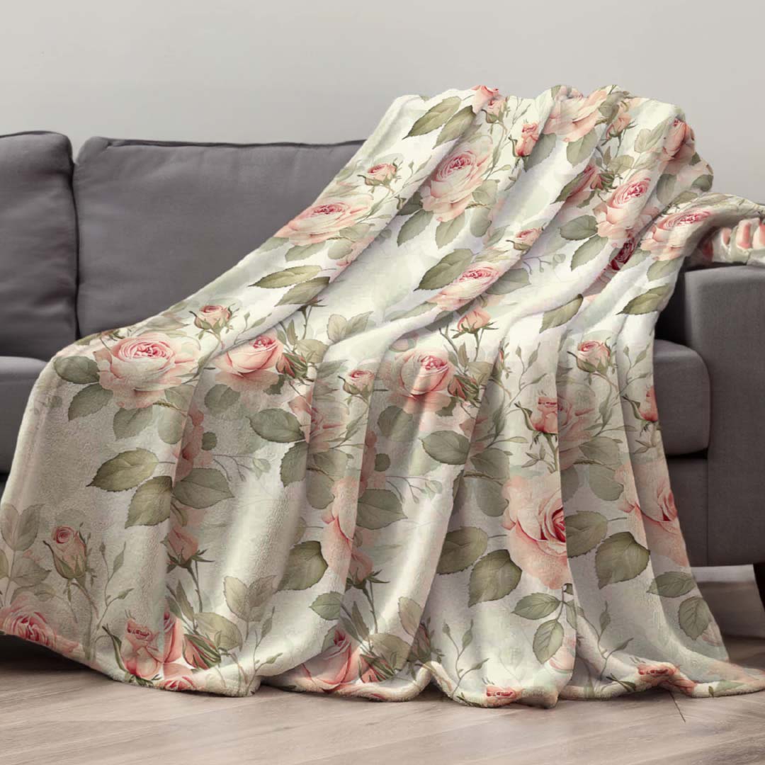 PLAID CON SHERPA MOTIVO FLOREALE 160X210 BLOOM