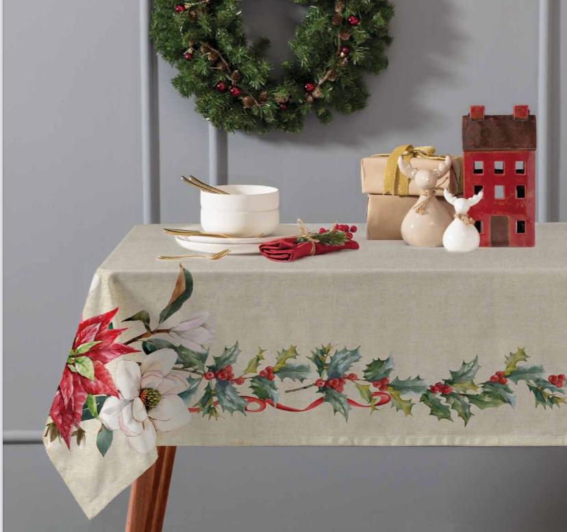 TOVAGLIA NATALIZIA IN COTONE  STAMPA DIGITALE STELLA