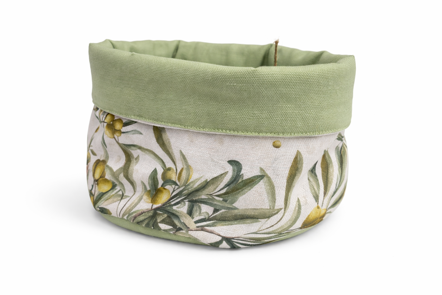 CESTO PORTA TUTTO IN COTONE FANTASIA CON OLIVE 
