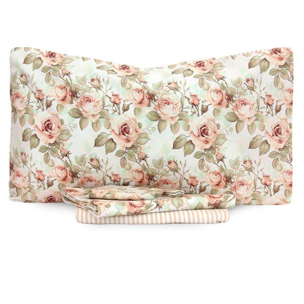 COMPLETO LENZUOLA MATRIMONIALE IN COTONE FLOREALE BLOOM
