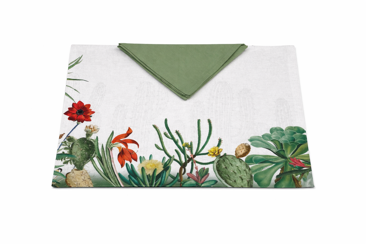 TOVAGLIETTA AMERICANA CON TOVAGLIOLO FANTASIA CON CACTUS SIENNA