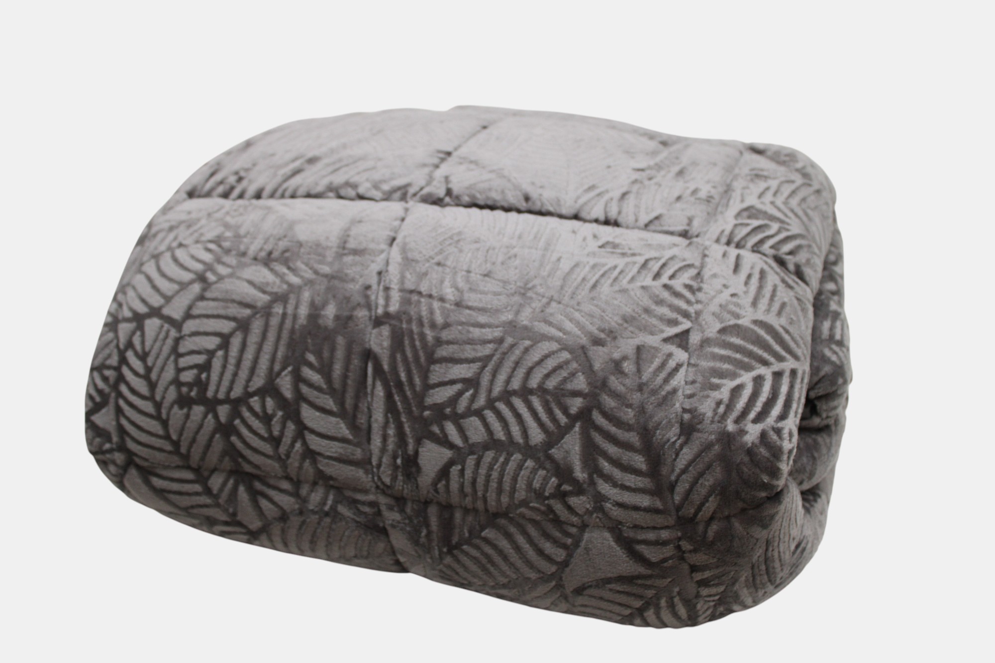 TRAPUNTA MATRIMONIALE IN ECOPELLICCIA JACQUARD STAMPATA FOLIAGE LUBA