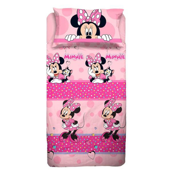 COMPLETO LENZUOLA SINGOLO IN COTONE MINNIE