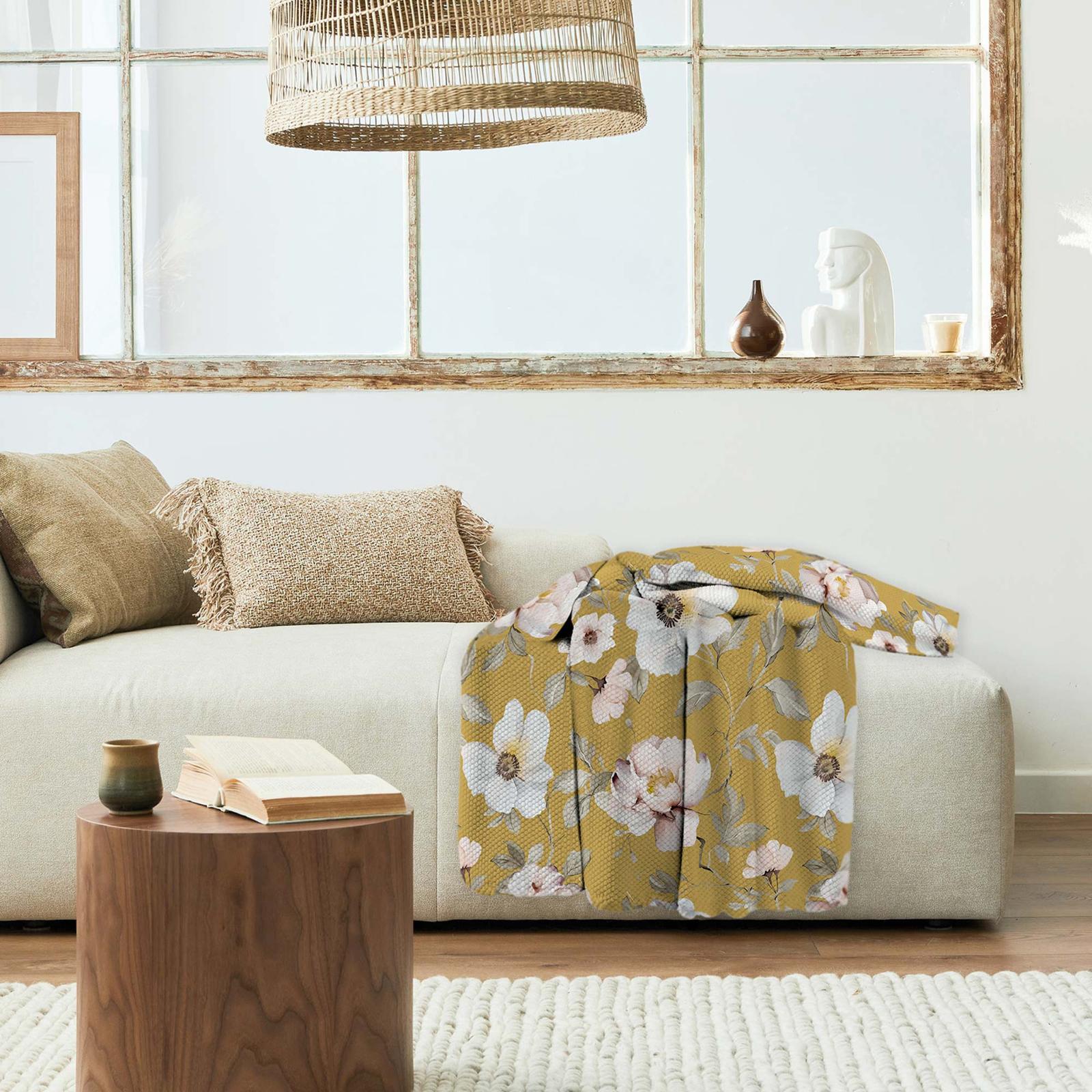 PLAID NIDO D'APE JACQUARD CON FANTASIA FLOREALE CLERIS