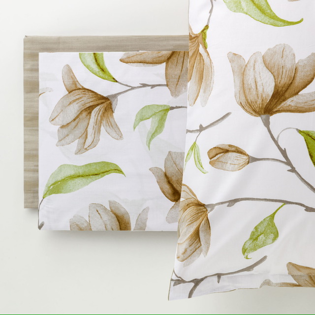 COMPLETO LENZUOLA MATRIMONIALE IN COTONE FANTASIA FLOREALE MAGNOLIA